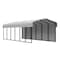 Arrow Storage Products Galvanized Steel Carport, W/ 1-Sided Enclosure, Compact Car Metal Carport Kit, 10'x29'x7', Eggshell CPH102907ECL1 - alternate 1